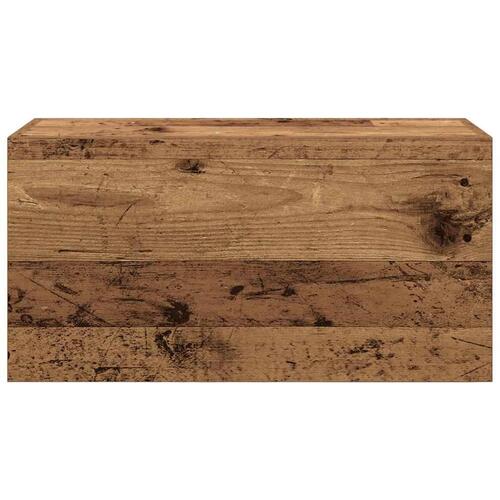 Væghængt badeværelsesskab 60x25x30cm konstrueret træ antikt træ