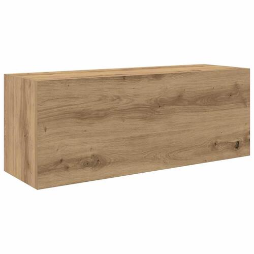 Væghængt badeværelsesskab 80x25x30 cm konstrueret træ kunsteg