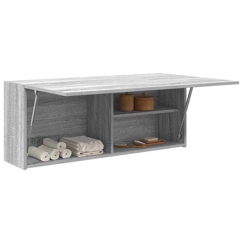 Væghængt badeværelsesskab 100x25x40 cm konstrueret træ