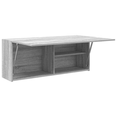 Væghængt badeværelsesskab 100x25x40 cm konstrueret træ