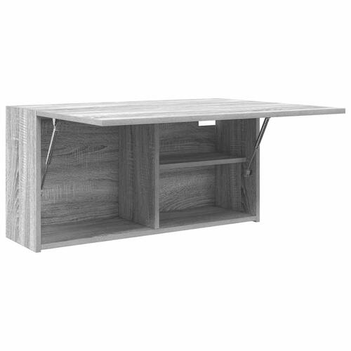 Væghængt badeværelsesskab 80x25x40 cm konstrueret træ