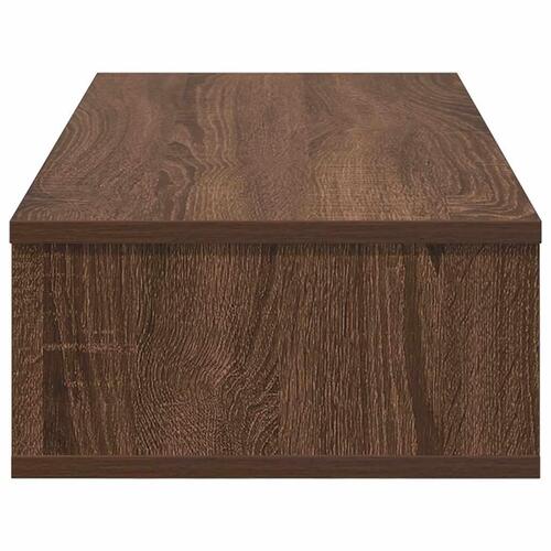 Væghylde med skuffer 80x34x17 cm konstrueret træ brun eg