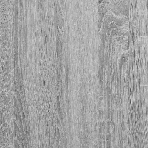 Væghylde med skuffer 80x33x17 cm konstrueret træ grå sonoma-eg