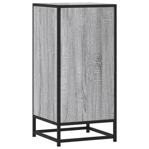 Skab 35,5x35x76 cm konstrueret træ og metal grå sonoma-eg