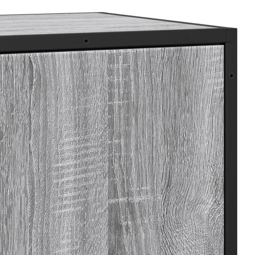 Skab 35,5x35x76 cm konstrueret træ og metal grå sonoma-eg