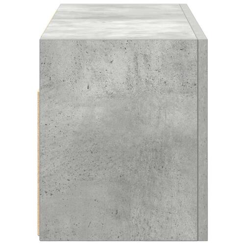 Væghængt badeværelsesskab 60x25x30 cm konstrueret træ betongrå