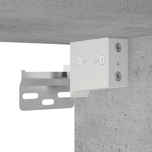 Væghængt badeværelsesskab 60x25x30 cm konstrueret træ betongrå