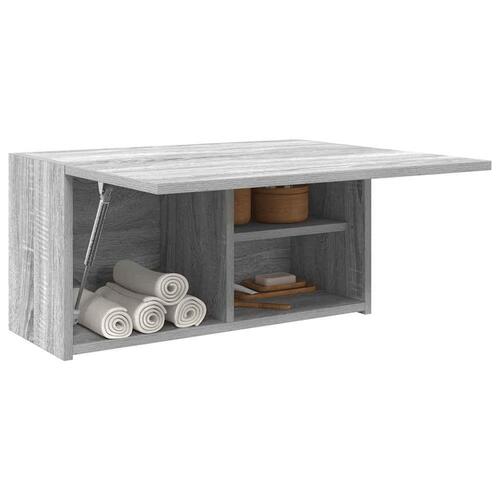 Væghængt badeværelsesskab 60x25x30 cm konstrueret træ