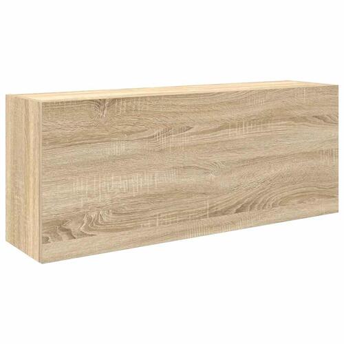 Væghængt badeværelsesskab 100x25x40cm konstrueret træ sonoma-eg