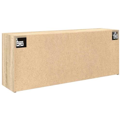 Væghængt badeværelsesskab 100x25x40cm konstrueret træ sonoma-eg