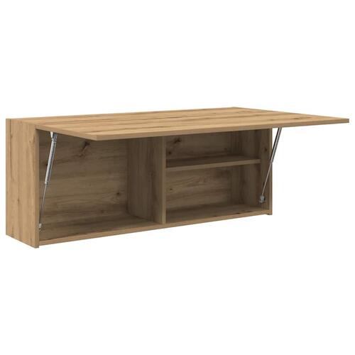 Væghængt badeværelsesskab 100x25x40 cm konstrueret træ kunsteg
