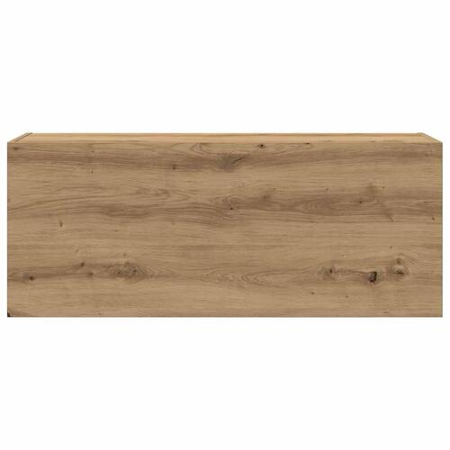 Væghængt badeværelsesskab 100x25x40 cm konstrueret træ kunsteg