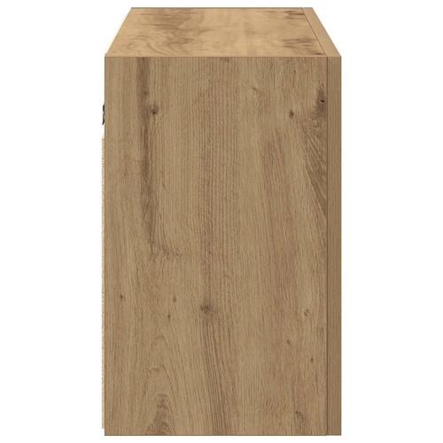 Væghængt badeværelsesskab 100x25x40 cm konstrueret træ kunsteg