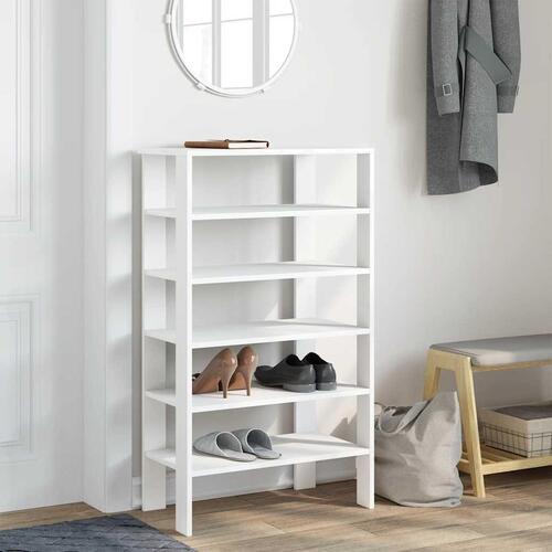 Skoreol 61x32x105 cm konstrueret træ hvid