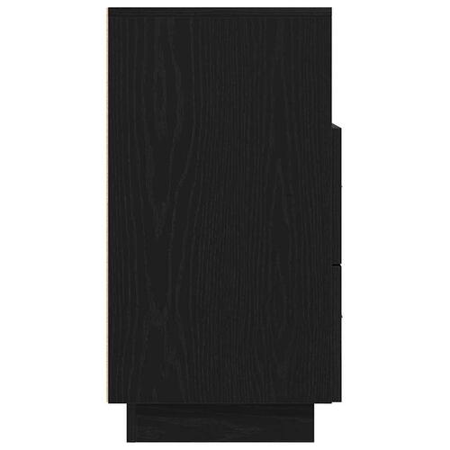 Sengebord med 2 skuffer 36x36x68 cm sort