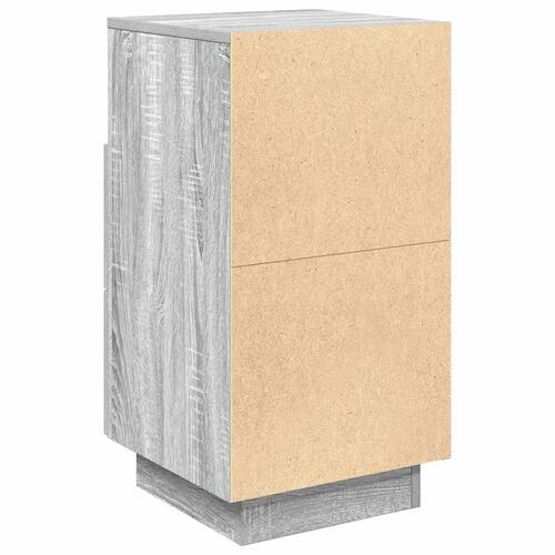 Sengeborde 2 stk. med 2 skuffer 36x36x68 cm grå sonoma-eg