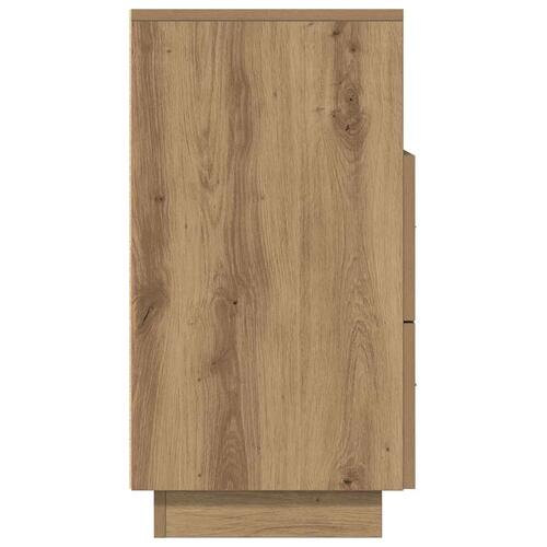 Sengebord med 2 skuffer 36x36x68 cm kunsteg