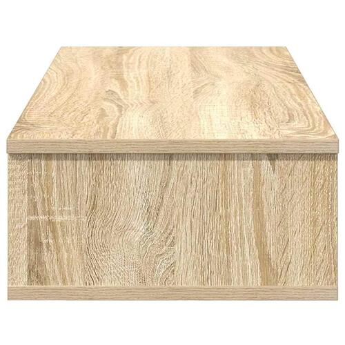 Væghylde med skuffer 80x34x17 cm konstrueret træ sonoma-eg