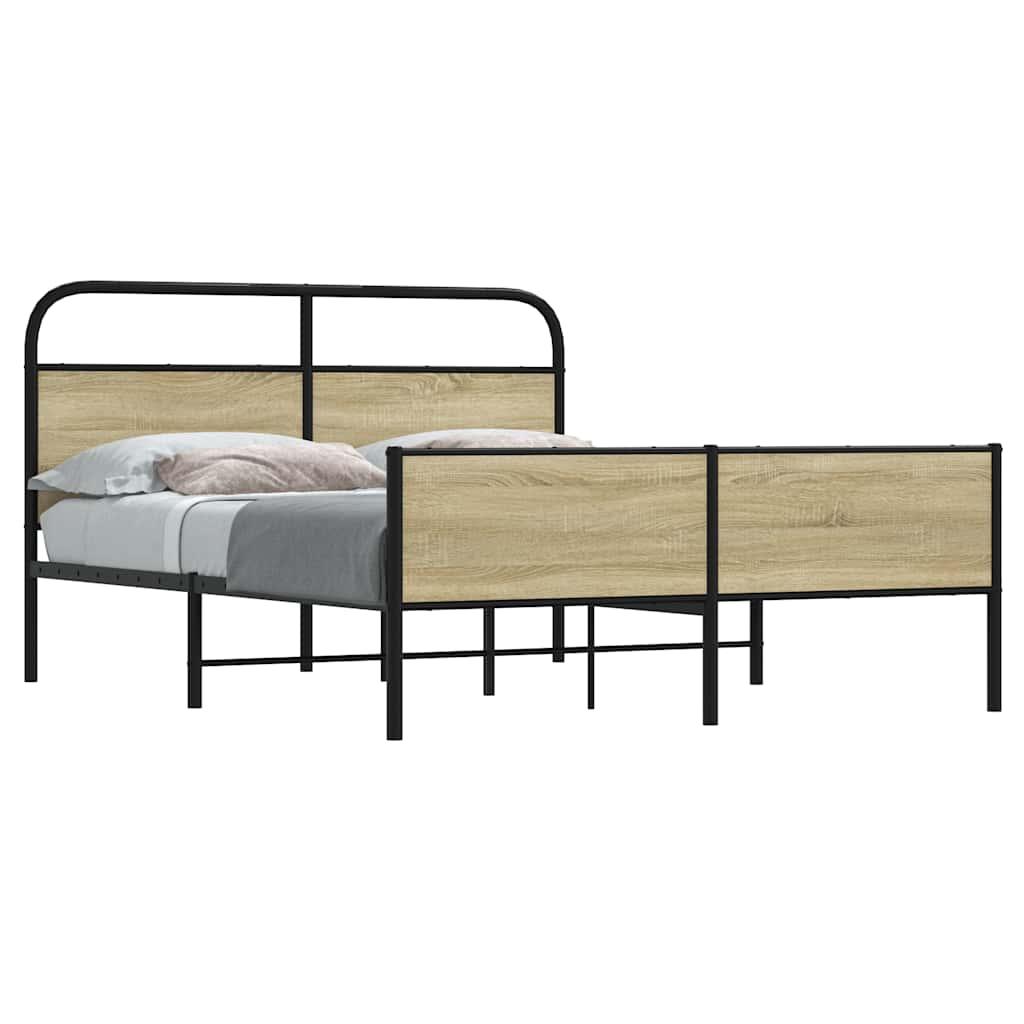 Sengeramme uden madras 160x200 cm metal sonoma-eg billede