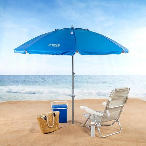Parasol Aktive Blå Polyester Aluminium 200 x 205 x 200 cm (6 enheder)