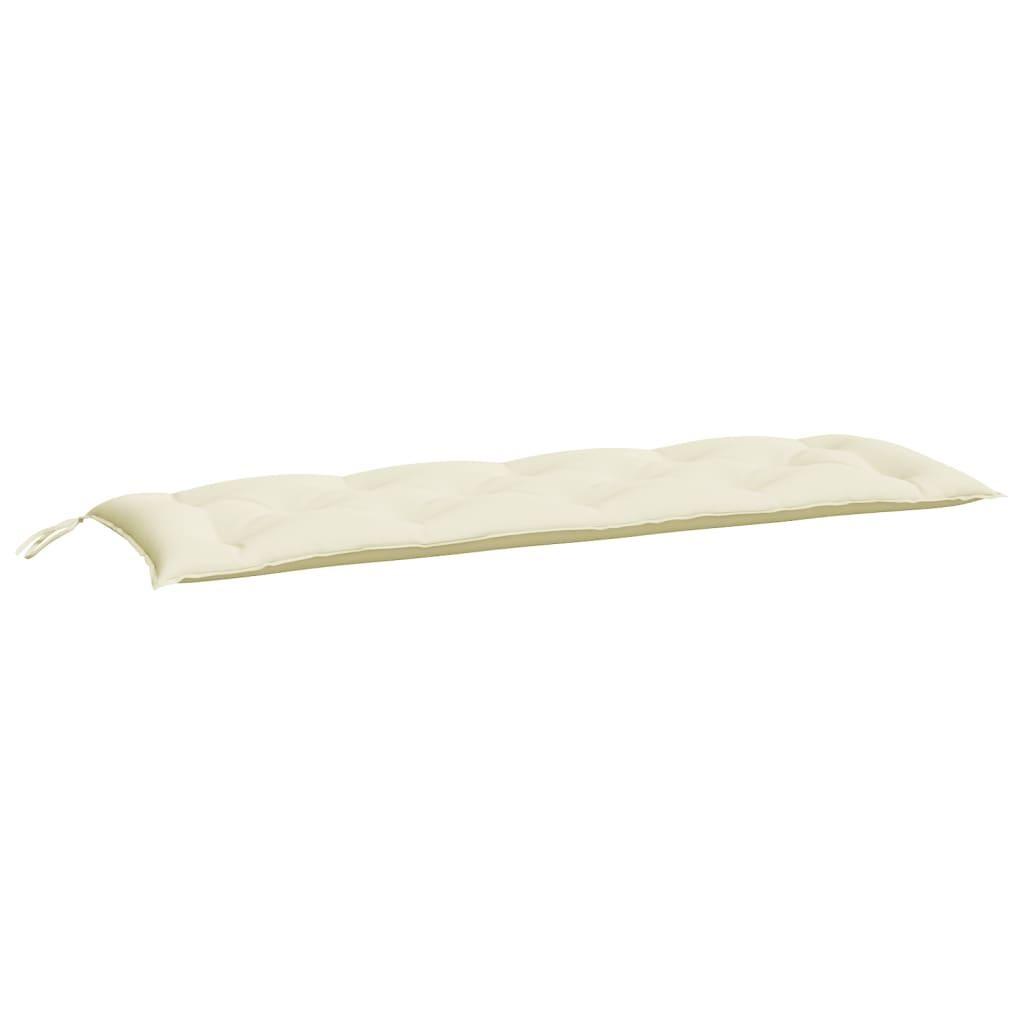 Hynder til havebænk 2 stk. 150x50x7 cm oxfordstof cremefarvet