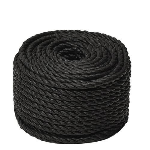Arbejdsreb 10 mm 50 m polypropylen sort