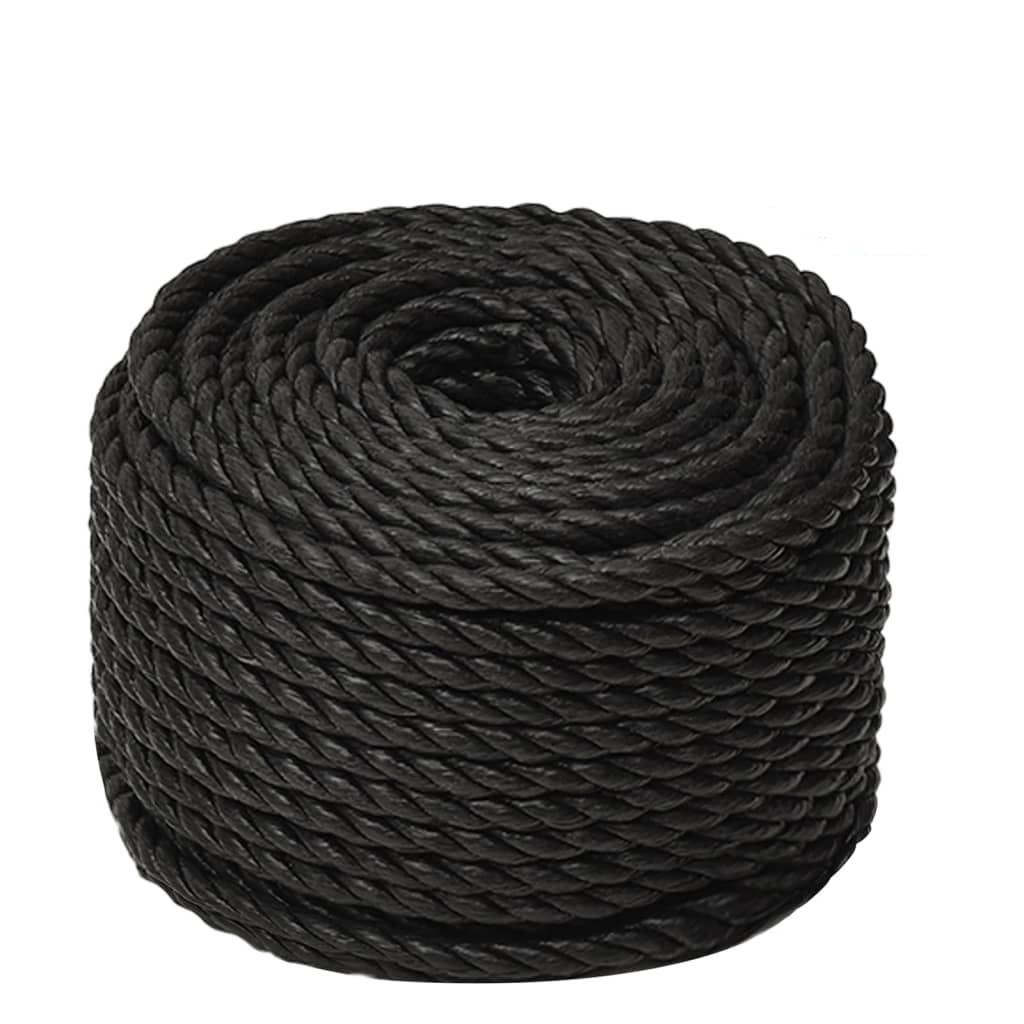 Arbejdsreb 10 mm 50 m polypropylen sort