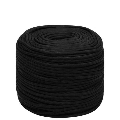 Arbejdsreb 8 mm 250 m polyester sort