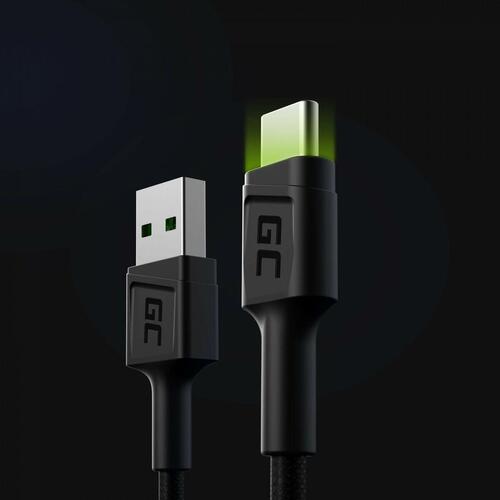 USB-kabel Green Cell KABGC06 Sort Grøn 1,2 m