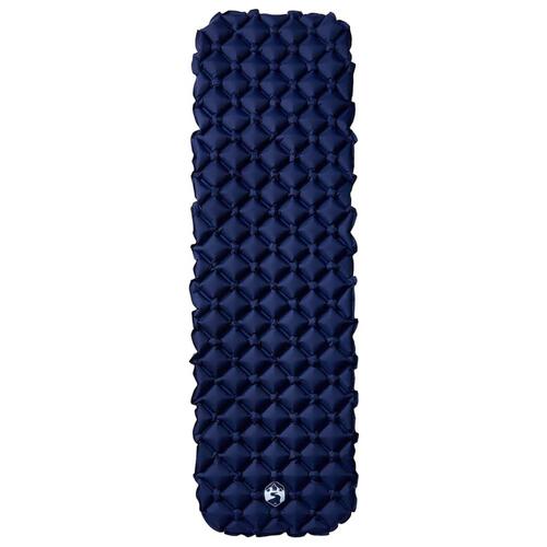 1-personers campingmadras 190x58x6 cm oppustelig marineblå (OUTLET A+)