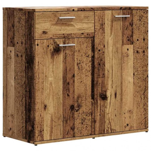 Skænk 80×36×75 cm i konstrueret træ - antikt træ