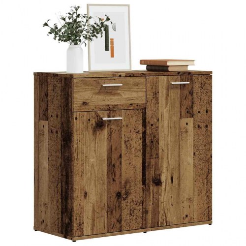 Skænk 80×36×75 cm i konstrueret træ - antikt træ