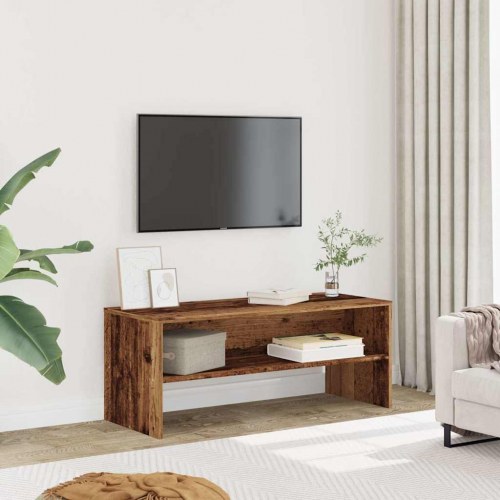 Tv-bord 100×40×40 cm i konstrueret træ - antikt træ