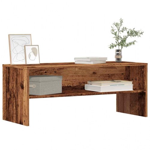 Tv-bord 100×40×40 cm i konstrueret træ - antikt træ