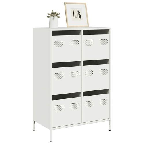 Skab 68x39x101,5 cm stål hvid