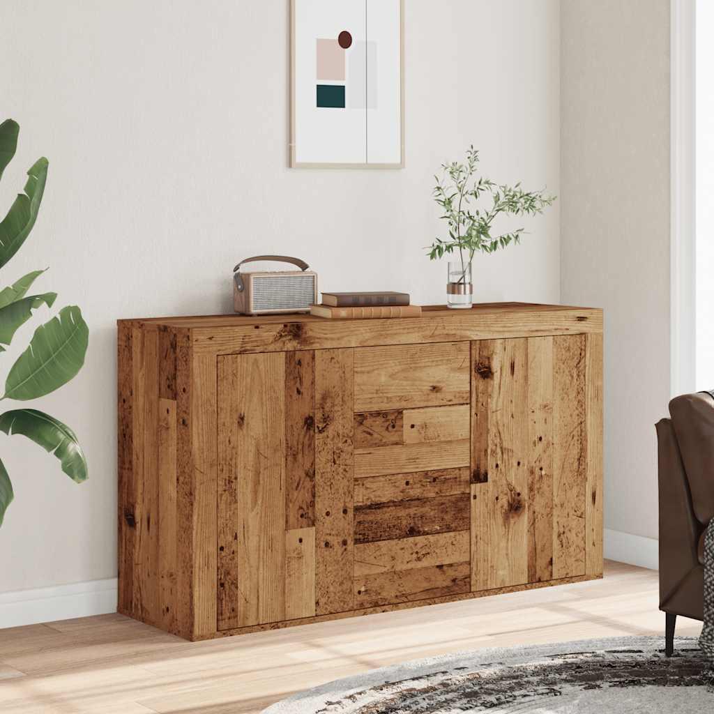 Skænk 120x36x69 cm spånplade antikt træ