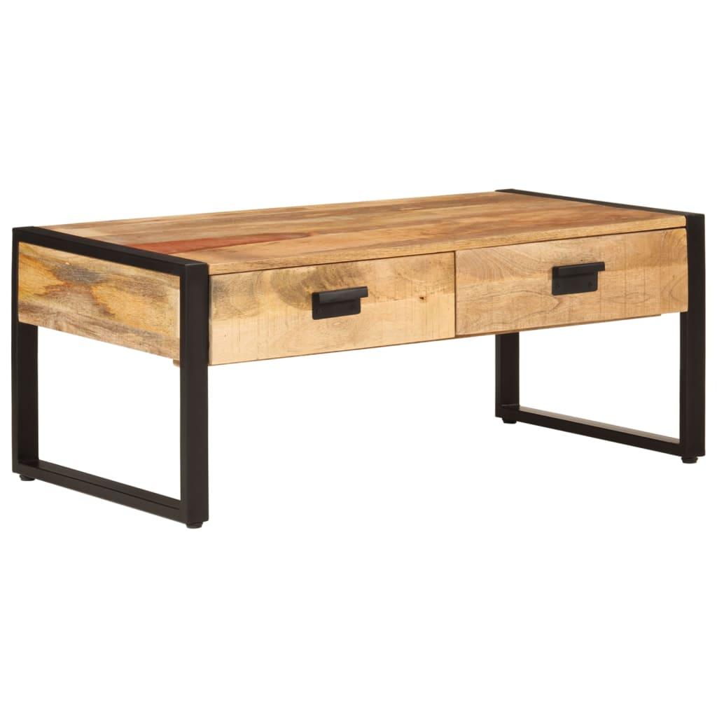 Sofabord 100x54x40 cm massivt mangotræ og jern