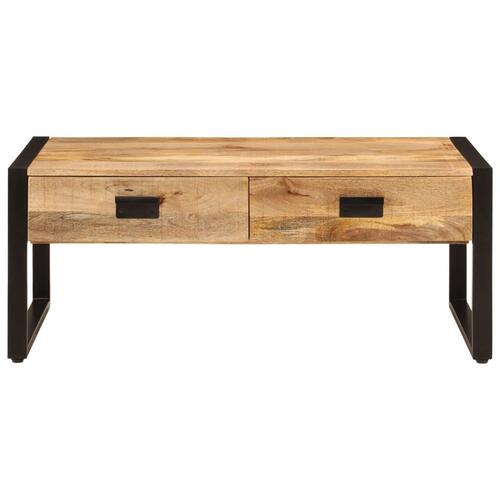 Sofabord 100x54x40 cm massivt mangotræ og jern