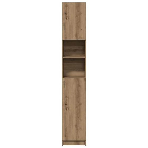 Badeværelsesskab 32x25,5x190 cm konstrueret træ kunsteg