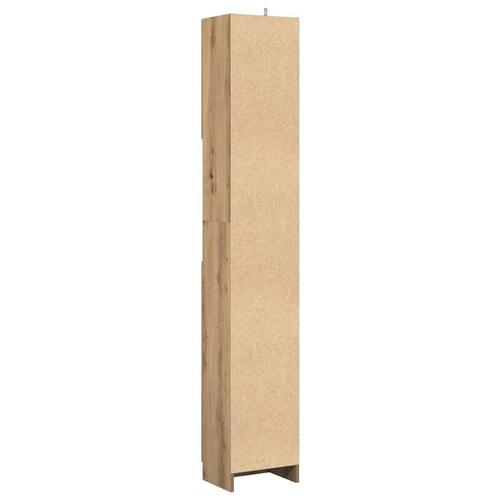 Badeværelsesskab 32x25,5x190 cm konstrueret træ kunsteg