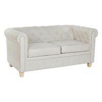 Sofa 151 x 82 x 70 cm Natur Træ Brun Flødefarvet Vintage