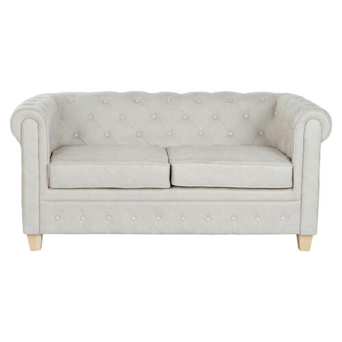 Sofa 151 x 82 x 70 cm Natur Træ Brun Flødefarvet Vintage