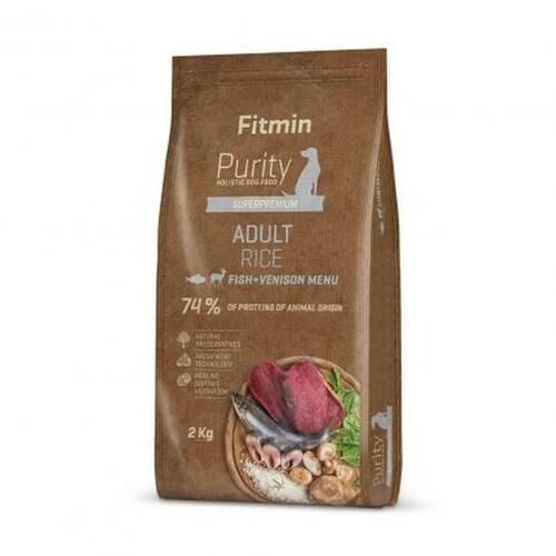 Foder Fitmin Purity Rice Adult Voksen Fisk Oksekød Lam 2 Kg