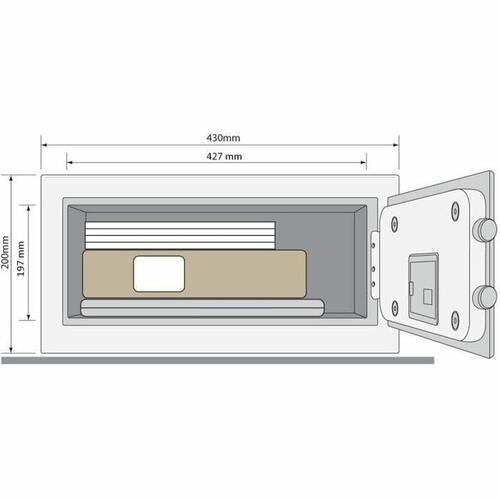 Pengeskab med elektronisk lås Yale YLG/200/DB2 24 L 20 x 43 x 35 cm Sort