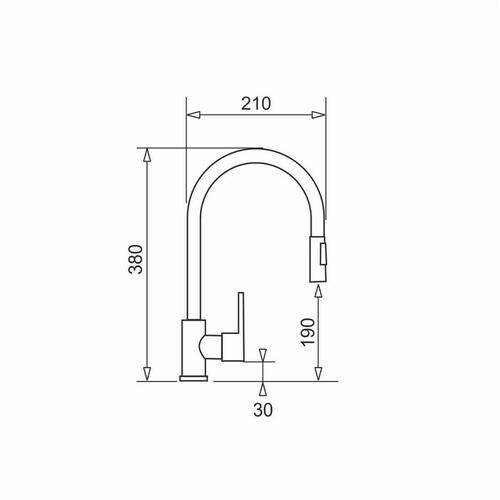 Hane med blandingsbatteri Pyramis 090941338 Metal (OUTLET A)