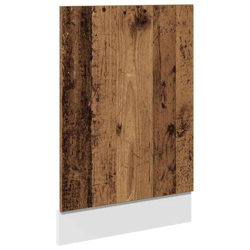 Frontpanel til opvaskemaskine 45x3x67 cm spånplade gammelt træ