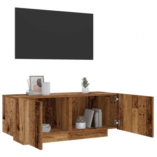 Tv-bord i konstrueret træ - 100 × 35 × 40 cm, antikt træ