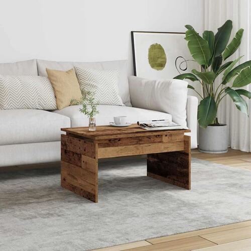 Sofabord 68x50x38 cm spånplade gammelt træ