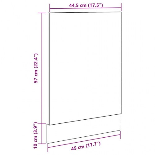 Opvaskemaskinepanel “Lyon” i kunsteg 45×3×67 cm - konstrueret træ