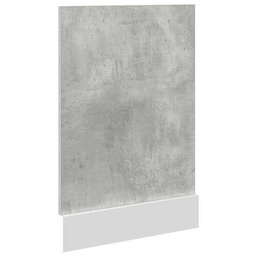 Låge til opvaskemaskine 45x3x67 cm betongrå